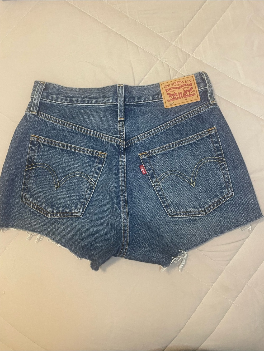 Levi's Denim Shorts with Frayed Hem